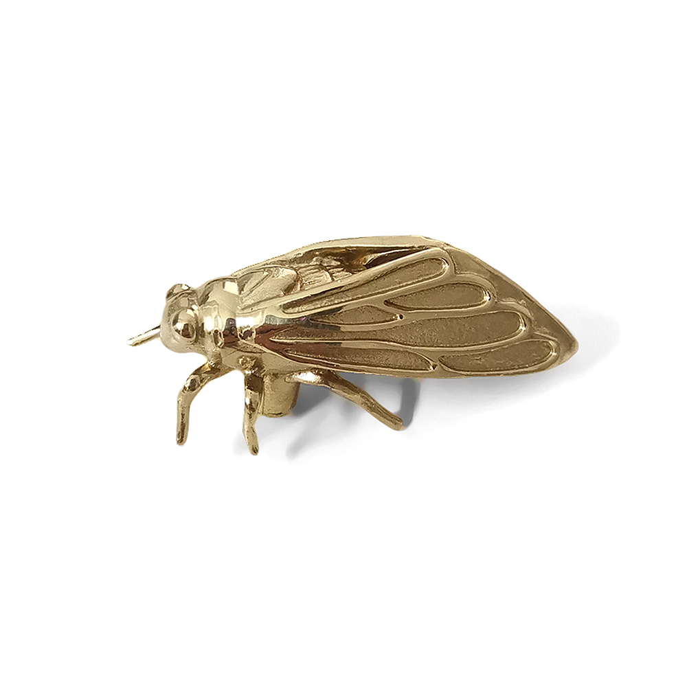 Cicada Insect-Shaped Brass Wardrobe & Cabinet Knobs