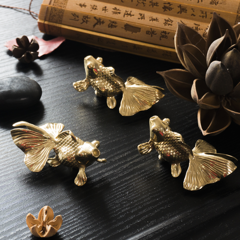 Goldfish Vintage Brass Cabinet Knobs