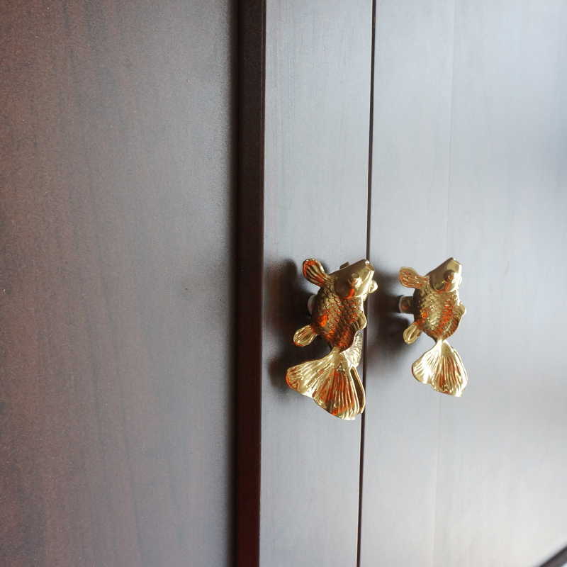 Goldfish Vintage Brass Cabinet Knobs