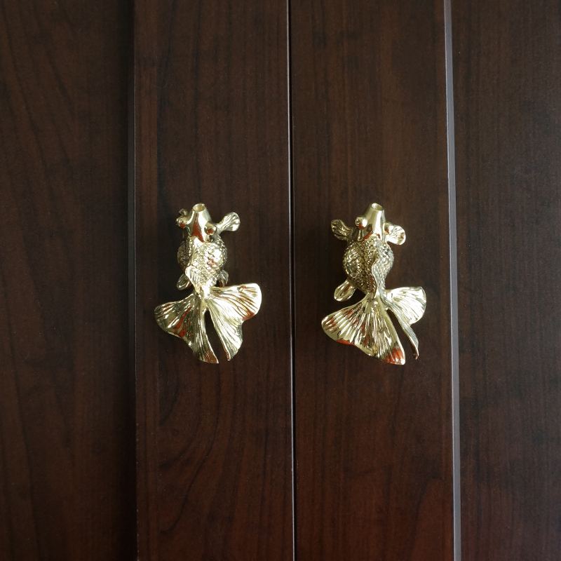 Goldfish Vintage Brass Cabinet Knobs
