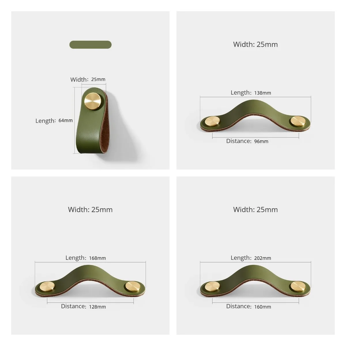Leather Cabinet Handles