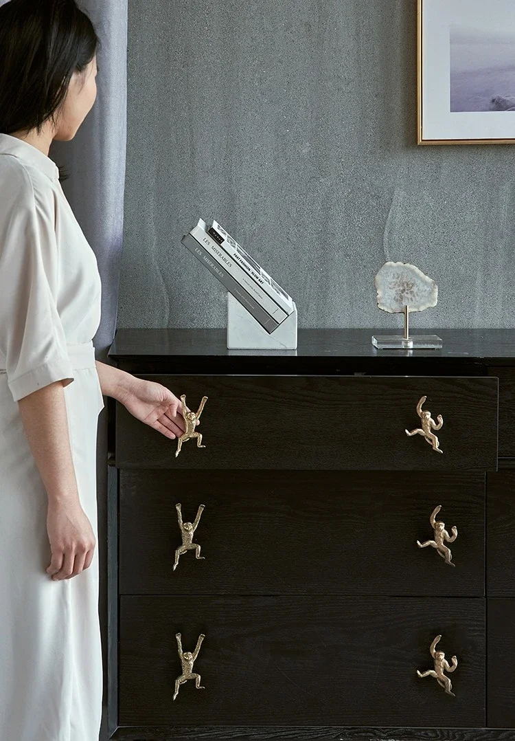 Monkey Solid Brass Drawer Cabinet Door Knobs