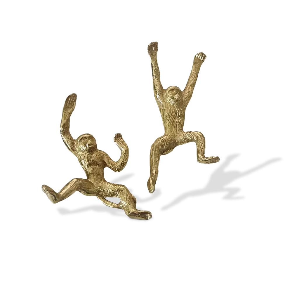 Monkey Solid Brass Drawer Cabinet Door Knobs