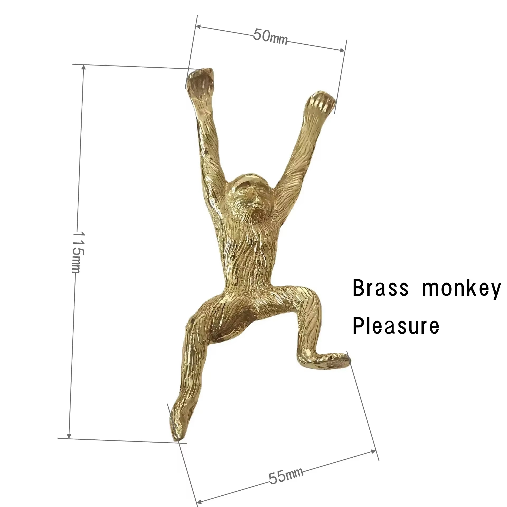 Monkey Solid Brass Drawer Cabinet Door Knobs