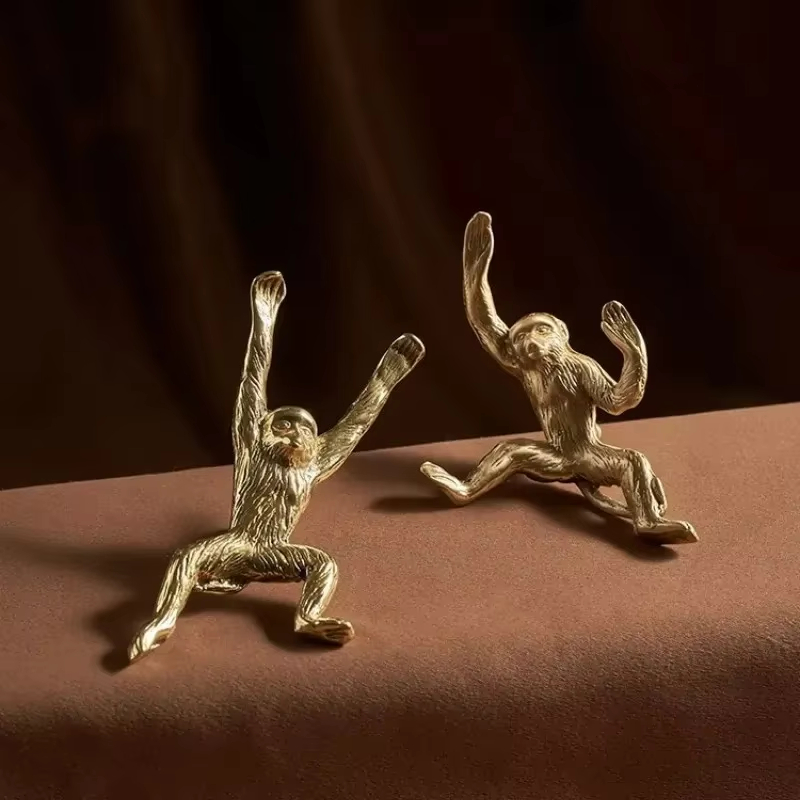 Monkey Solid Brass Drawer Cabinet Door Knobs