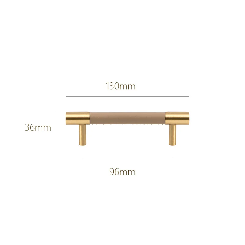 Leather cabinet Light Brown-1hole