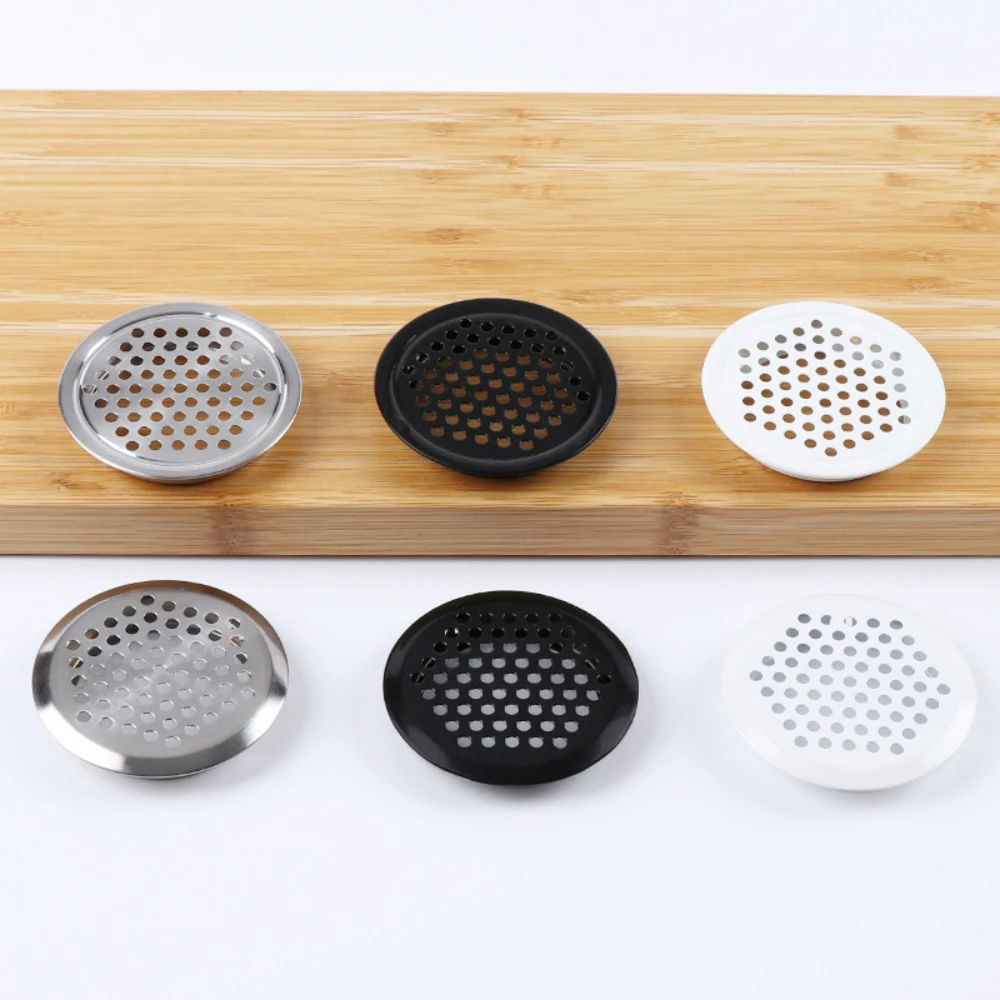 Round stainless steel vent grille installed view 6