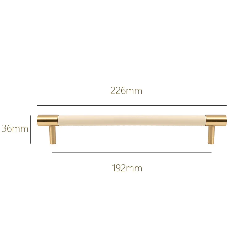 Leather cabinet Khaki-128mm