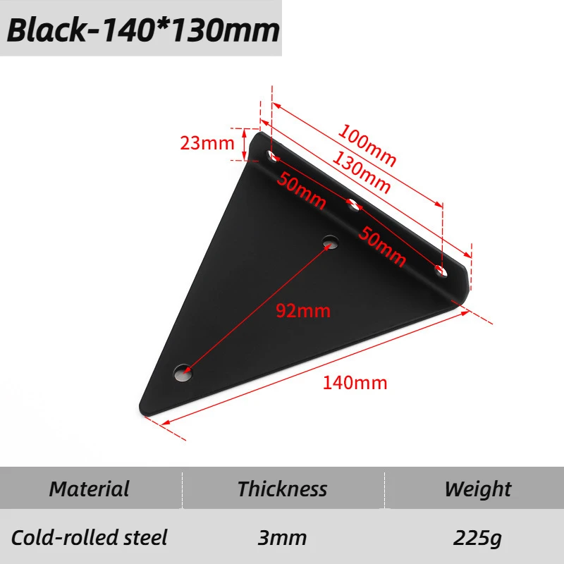 Load bearing wall bracket Black-140-130mm