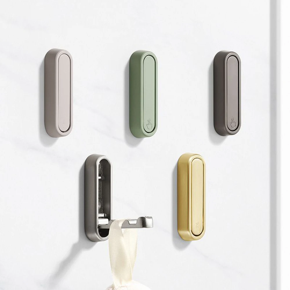 Foldable zinc alloy wall hook in matte black