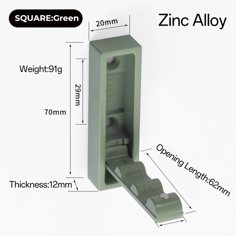 Foldable wall hook B-S-Green