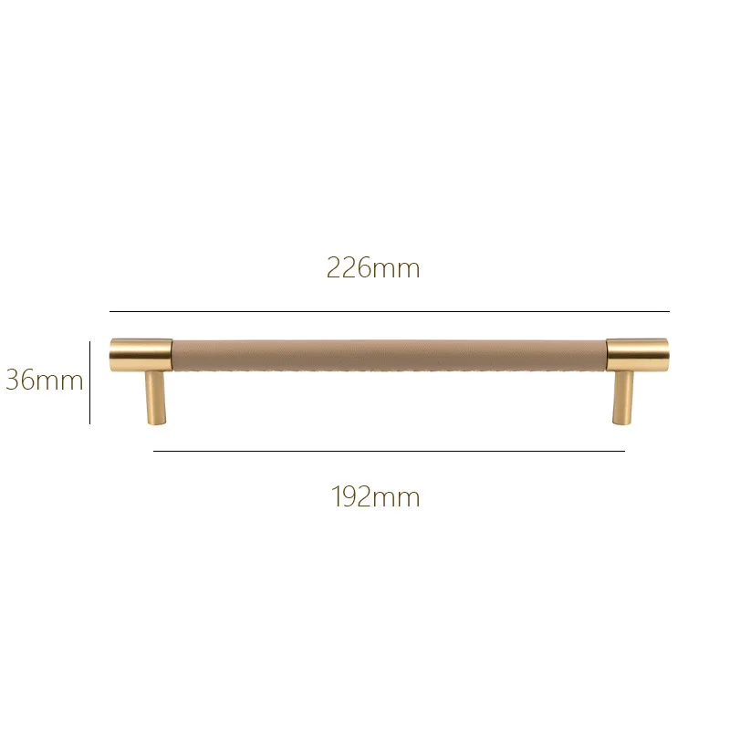 Leather cabinet Light Brown-128mm