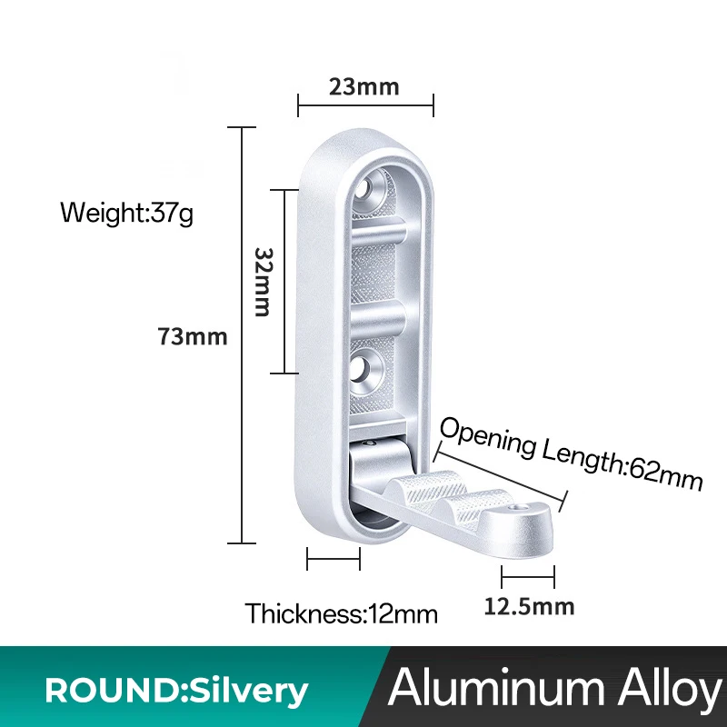 Foldable wall hook A-Silvery