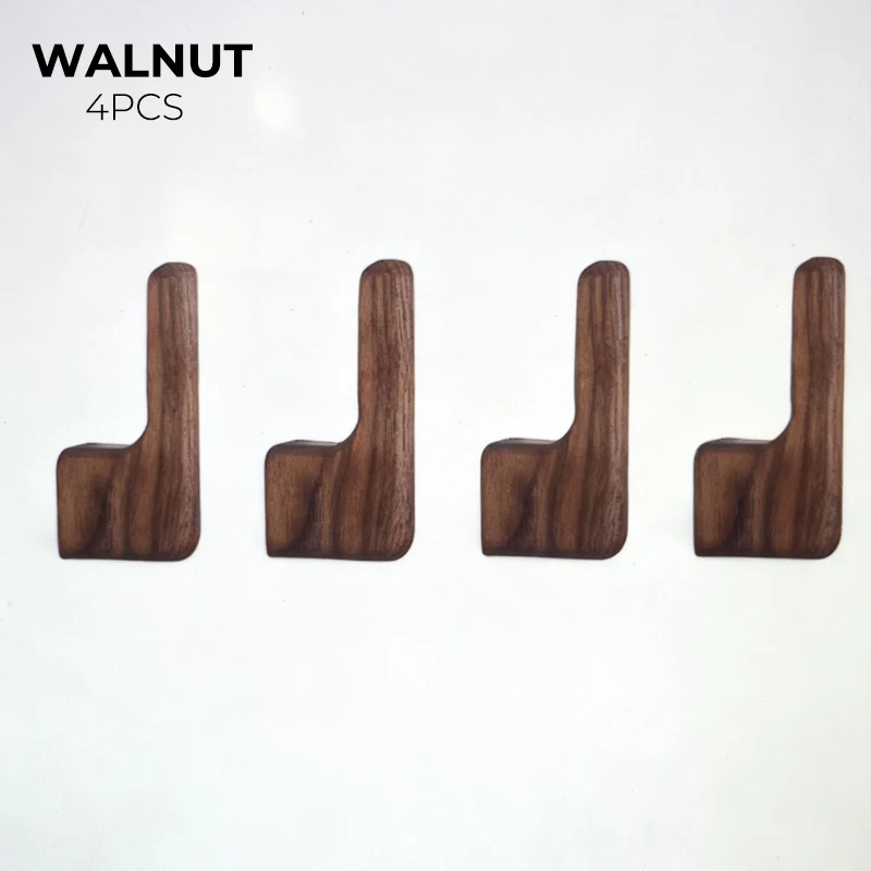 Walnut four hook set