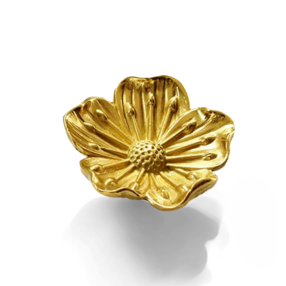 Blossom Satin Gold Cabinet Drawer Knobs
