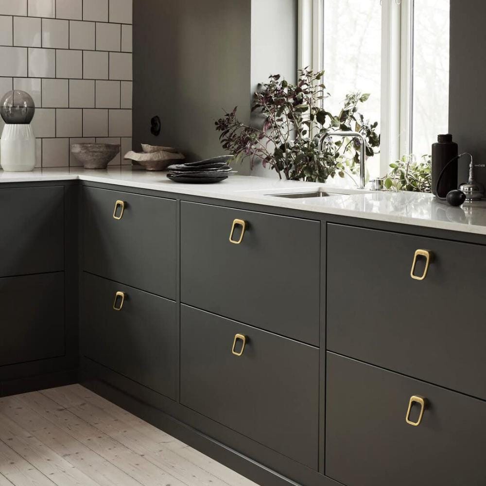 Drawer pull Antique Bronze Silver Kitchen Cabinet Pull