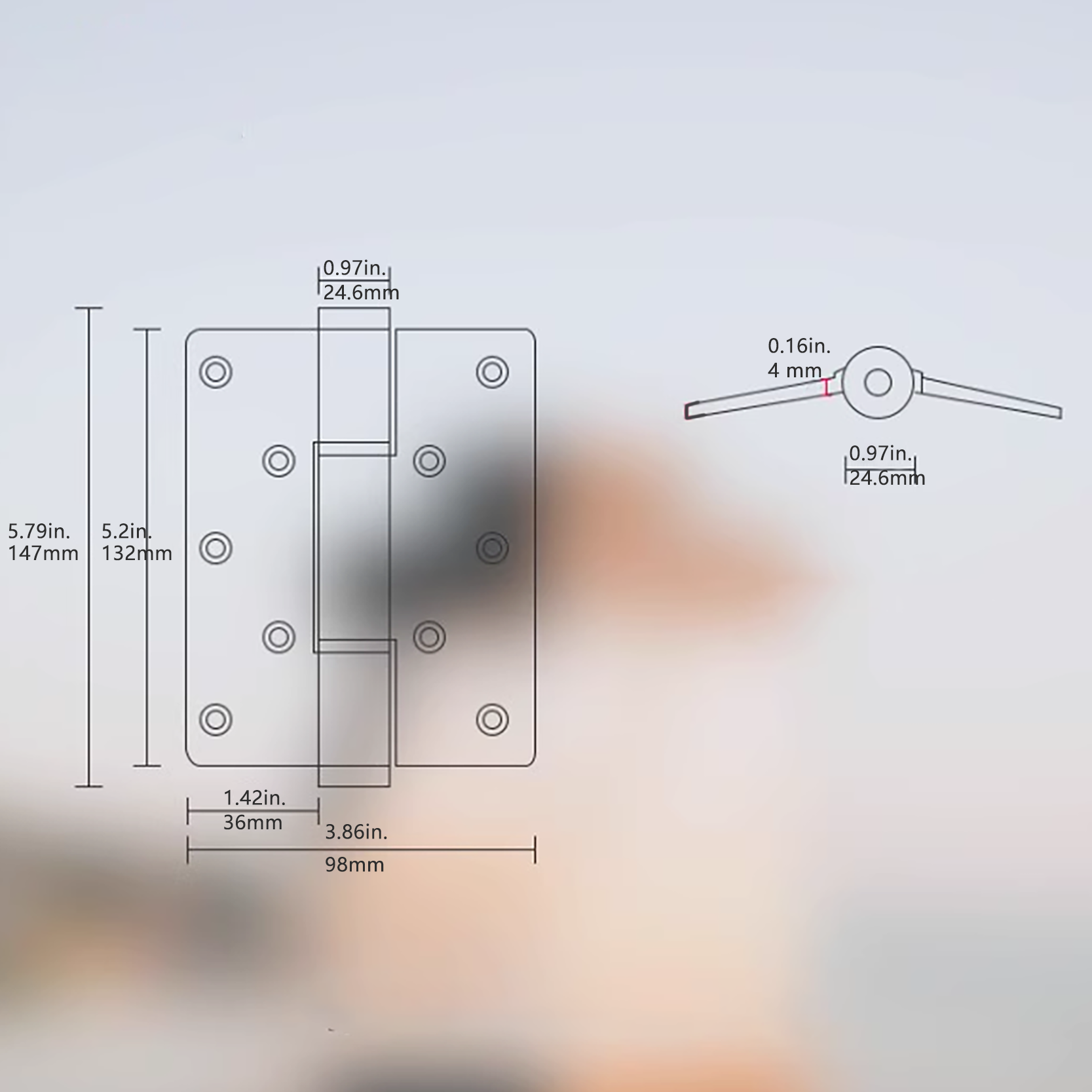 Auto-Closing Hydraulic Hidden Door Hinge with Damper and Spring Mechanism
