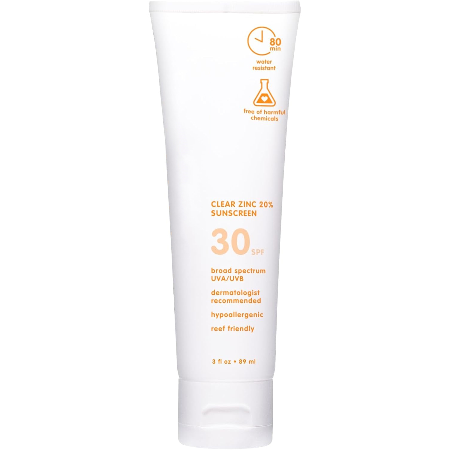 Mineral Sunscreen, SPF 30 Clear Zinc Oxide Baby Sunscreen