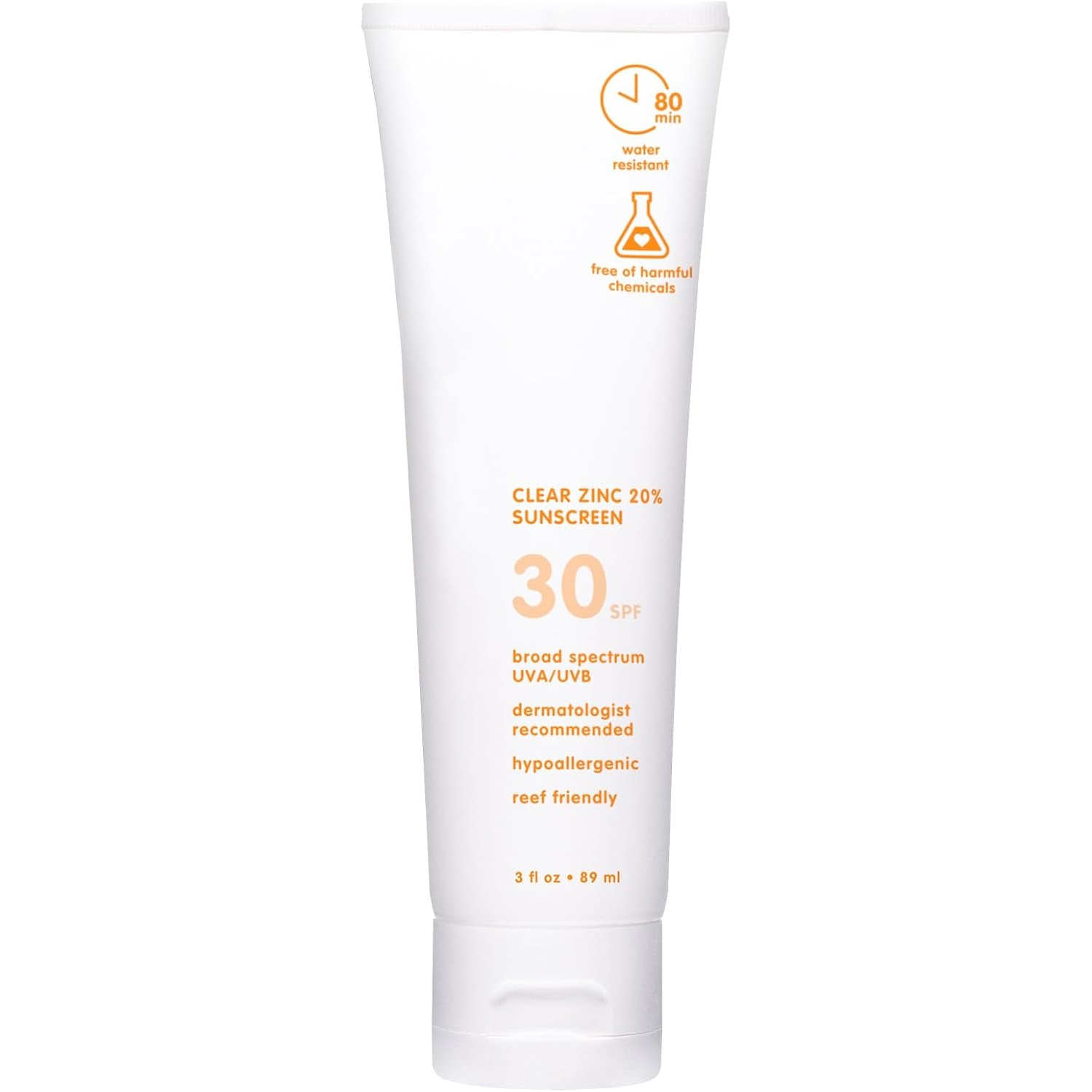 Mineral Sunscreen, SPF 30 Clear Zinc Oxide Baby Sunscreen