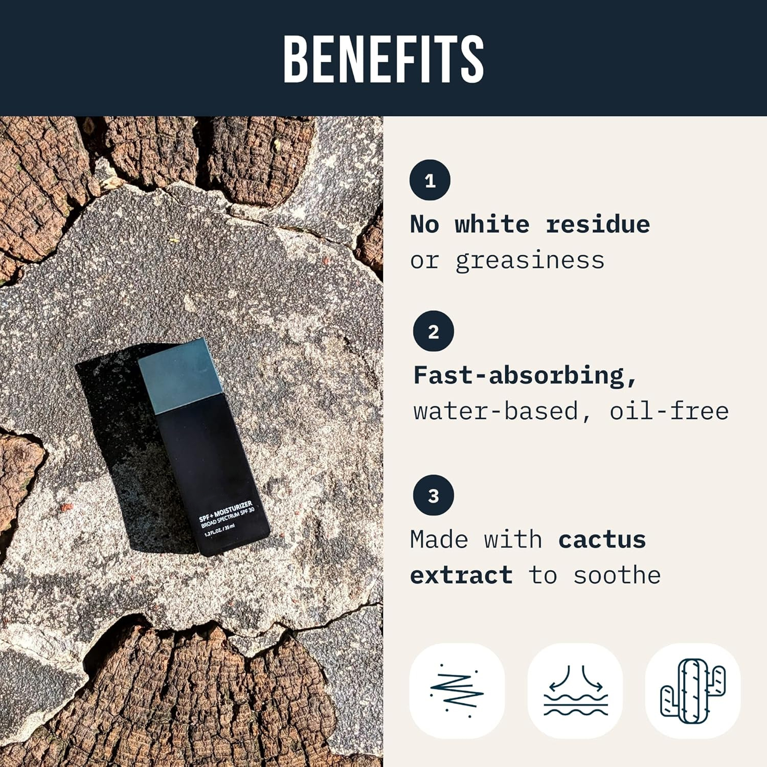 Men's SPF 30 Korean Sunscreen for Face, Facial Moisturizer With Sunblock, Anti-Aging Face Sunscreen, SPF Facial Moisturizer, Men's Skin Care Lotion with Cactus Extract