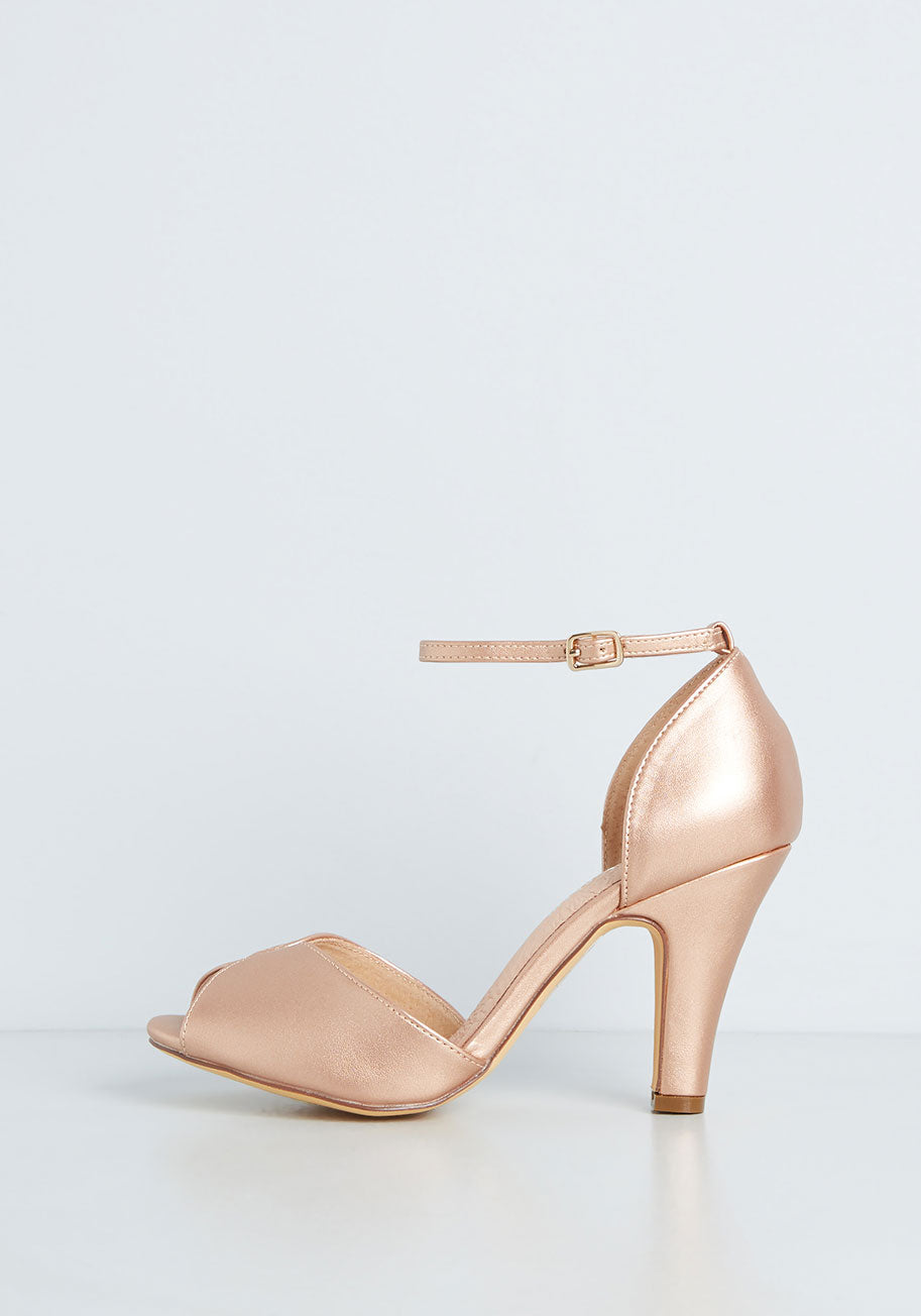 Shine So Fine Ankle Strap Heel