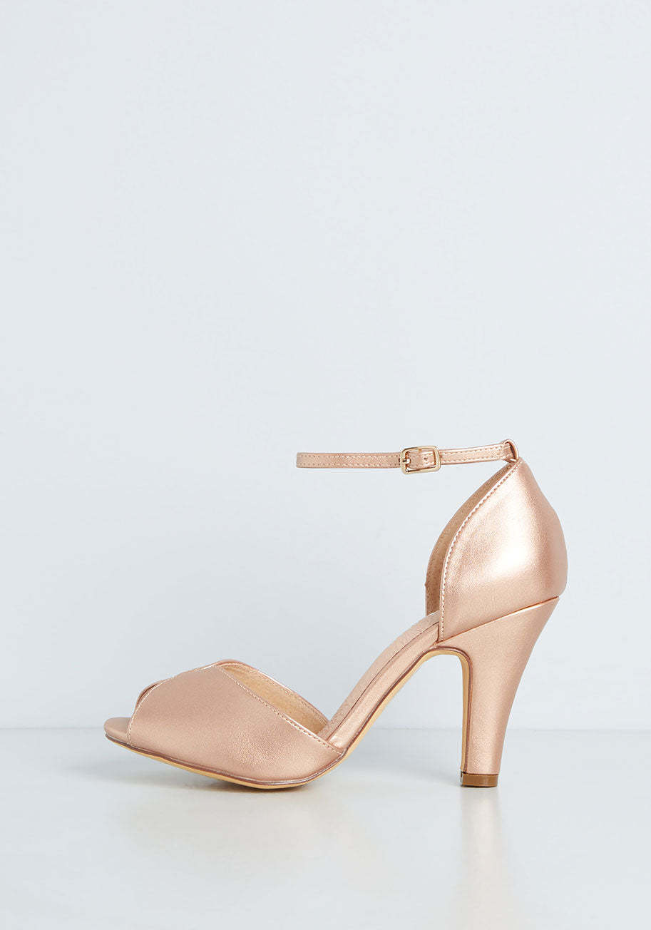 Shine So Fine Ankle Strap Heel