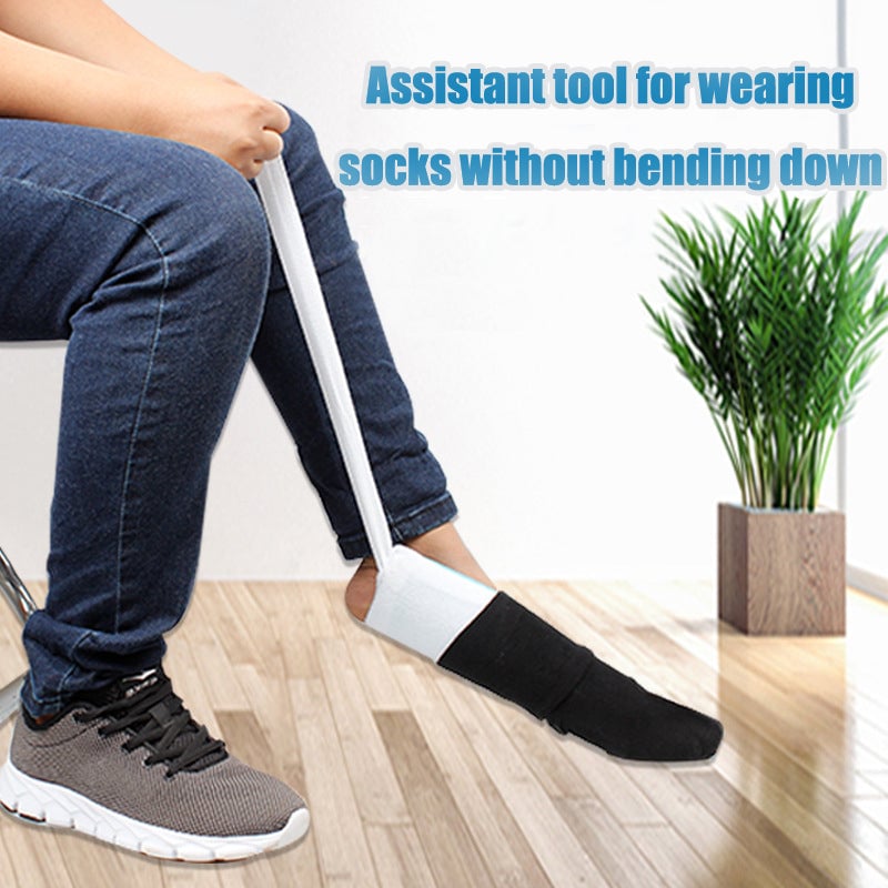 Sock threader: No need to bend over to assist in wearing socks