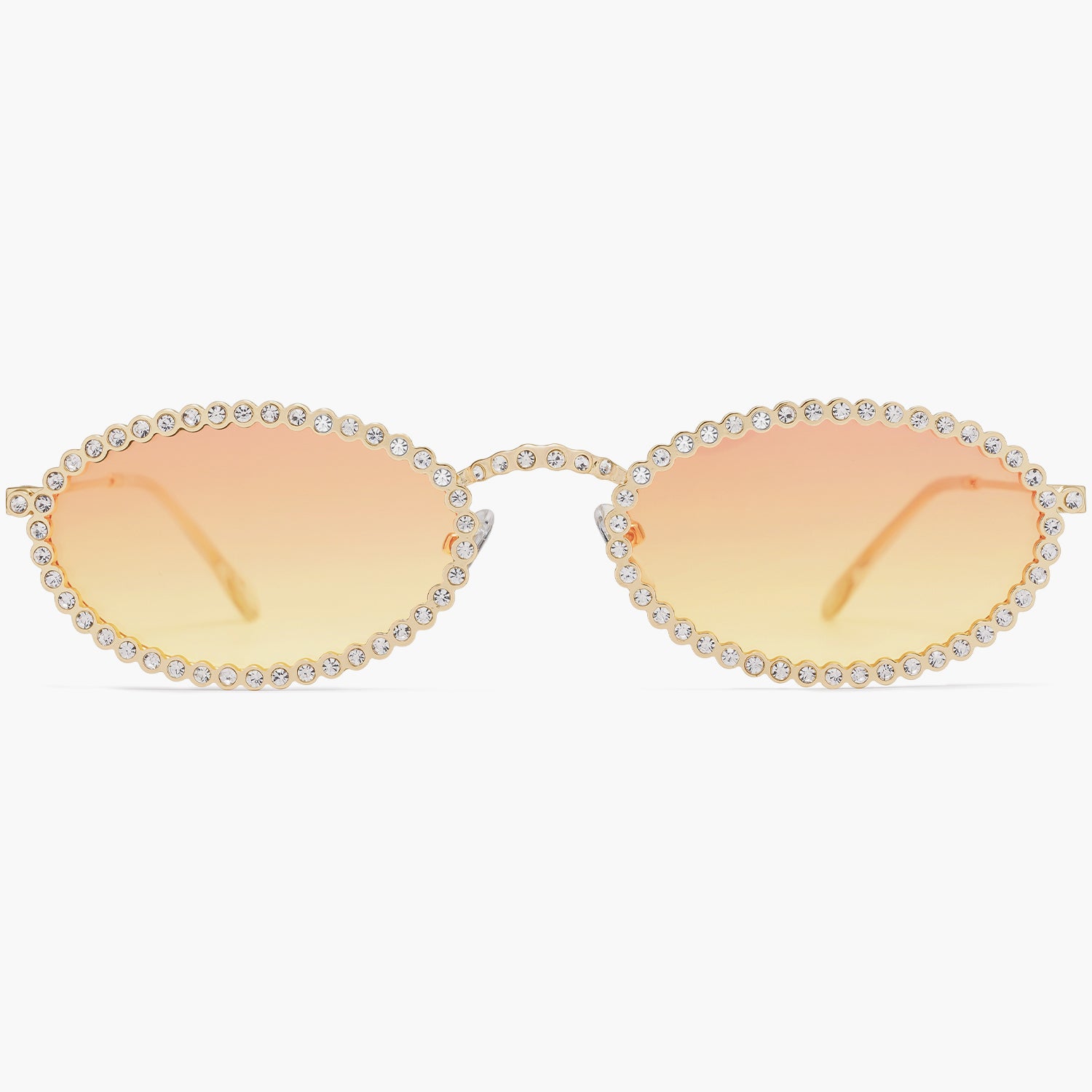 Elite Oval Rhinestone Sunglasses: Luxurious UV Protection for Women - LUNAR