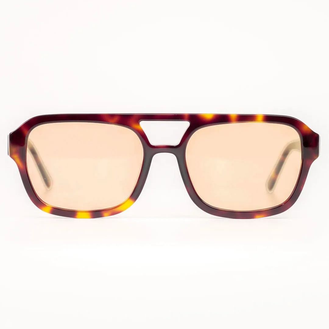 Tenessy Sunglasses: Brown-Toned Speckles & Tinted Lenses - LUNAR