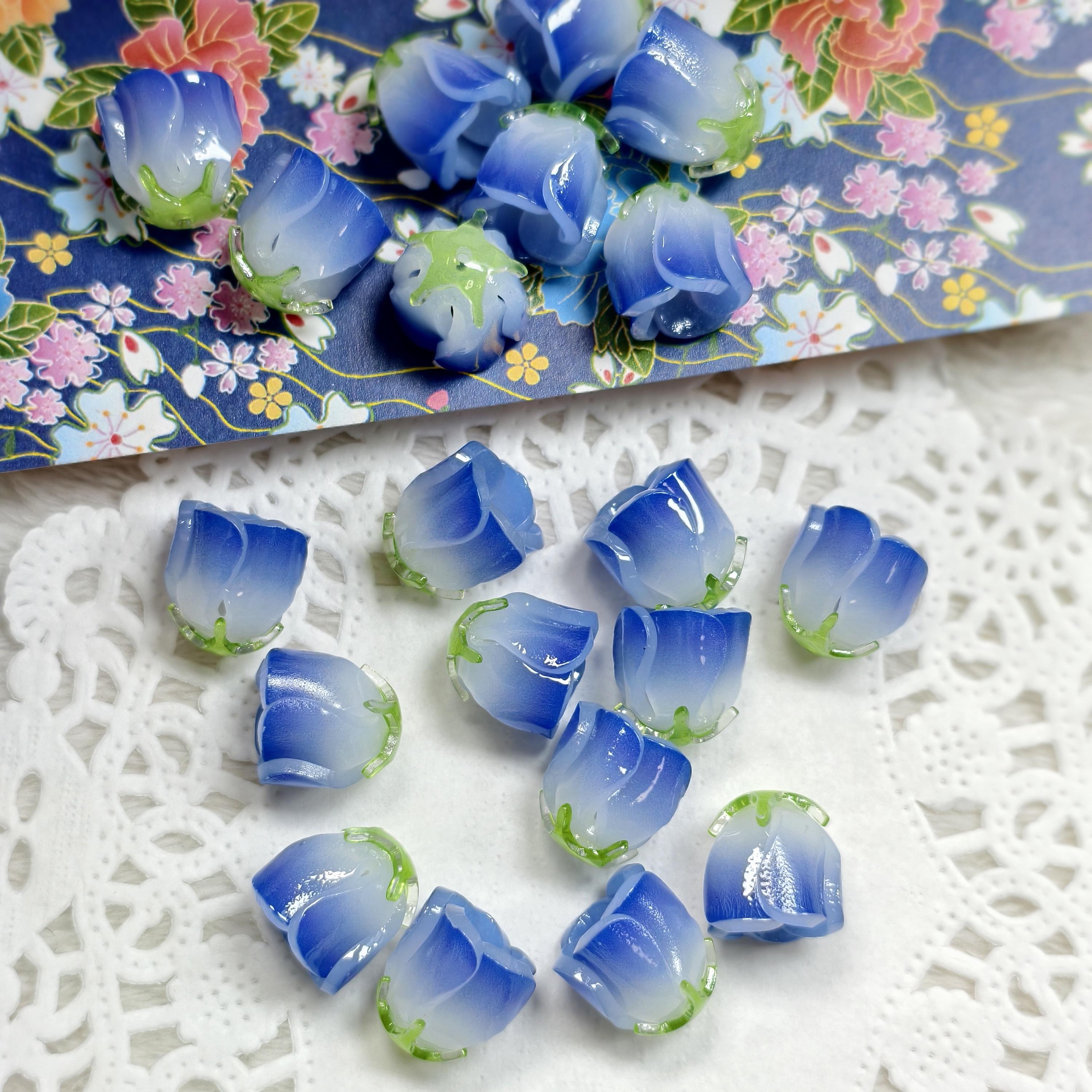 SongSong DIY14.6mm*14.3mm Handmade Heat Shrink Epoxy Sealing Rosebud Earring Accessories