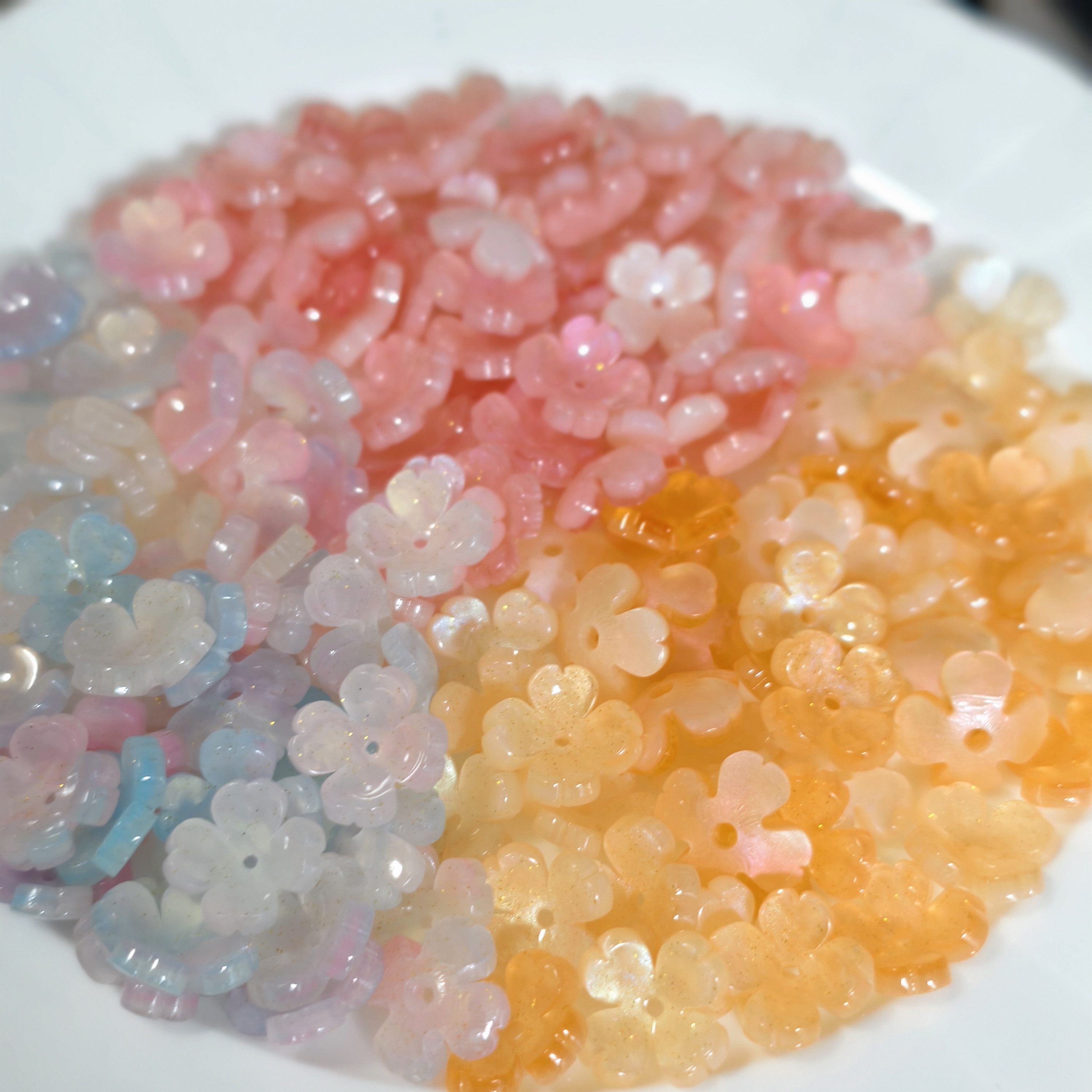 SongSong DIY Handmade 15mm Acetate Four-petal Flower Can Be Used for Hairpins Handmade Earrings Pendants and DIY Accessories