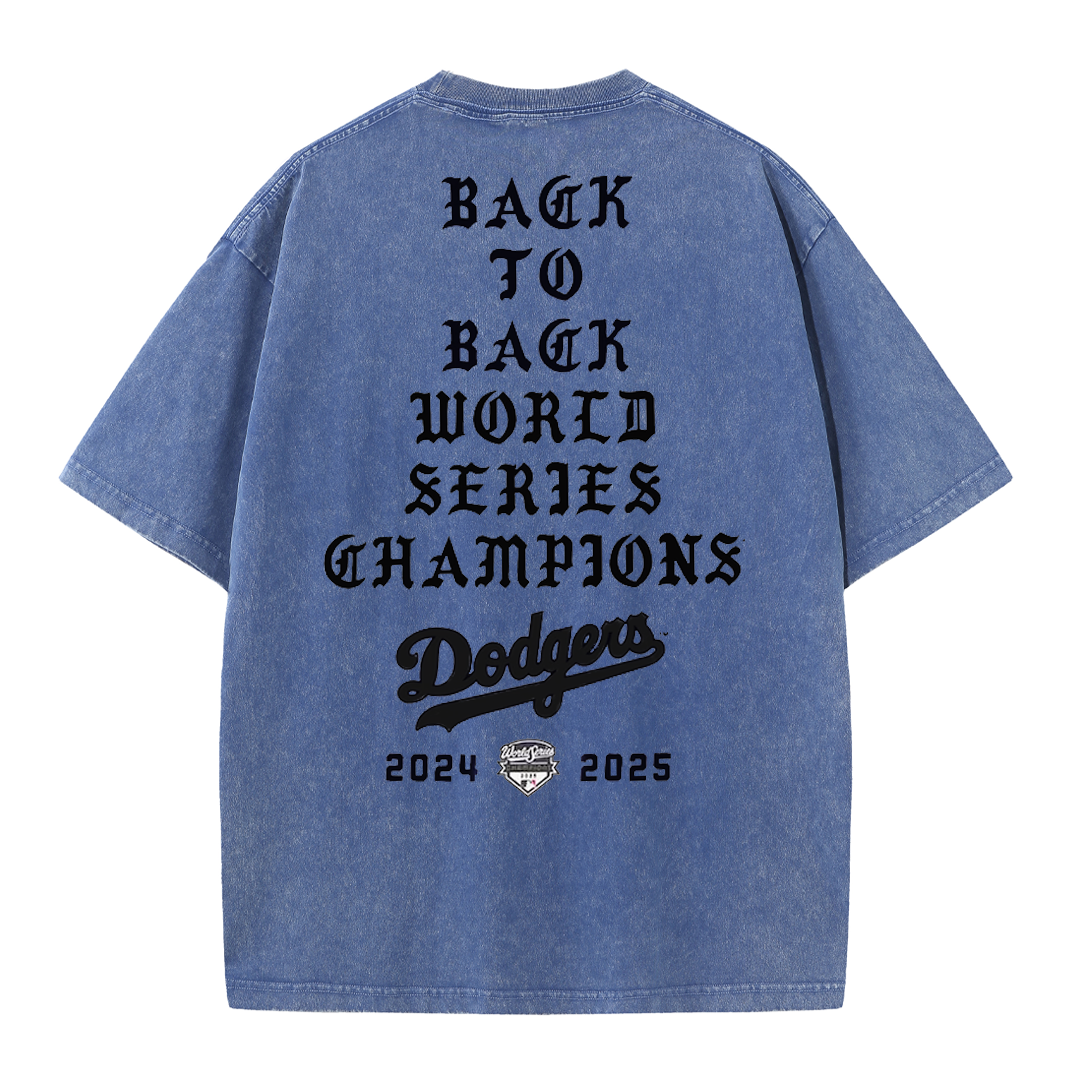 Back to Back Champions Vintage Washed T-Shirt – LA Born Raised Graphic Streetwear Tee