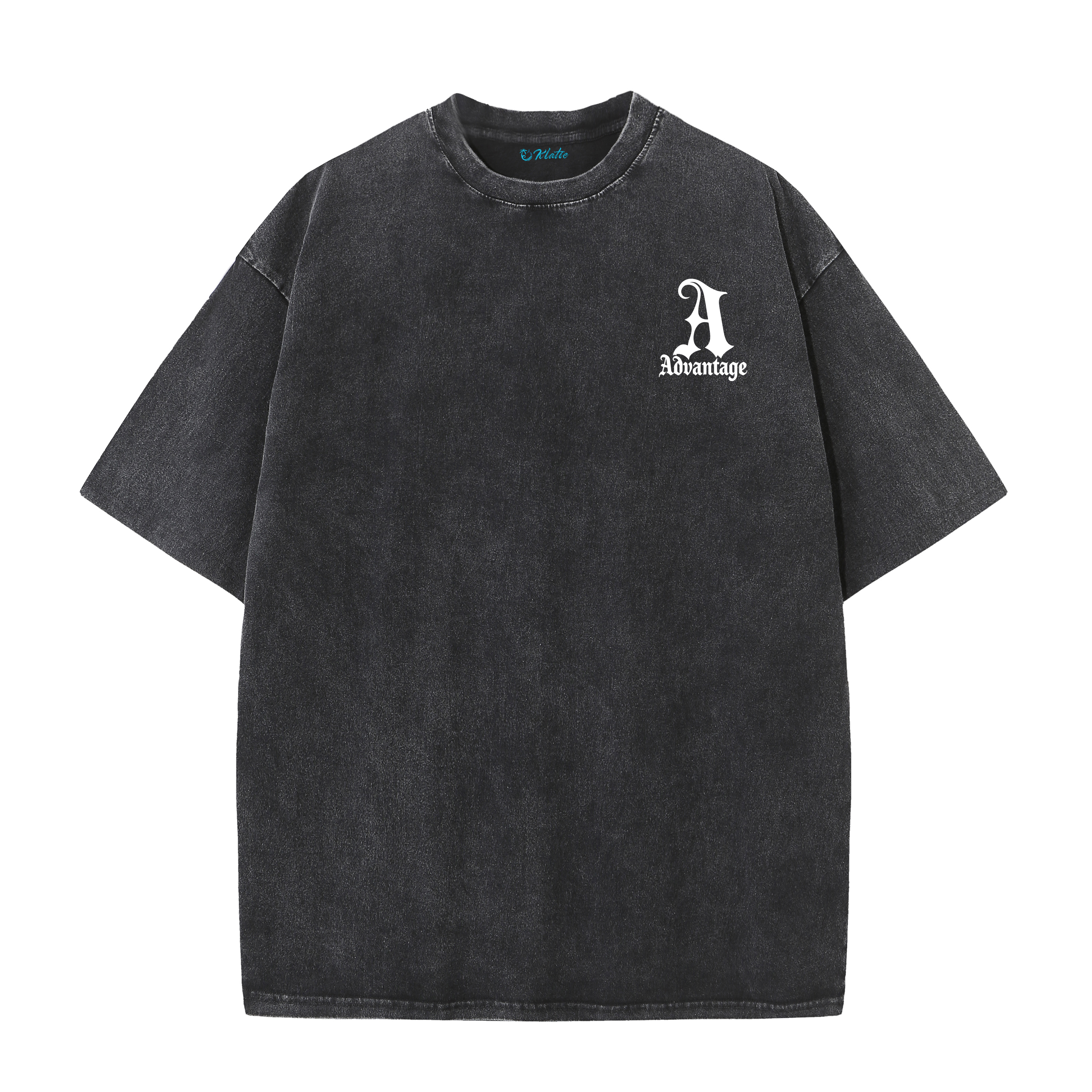 LA Letter Back Print Vintage Washed T-Shirt – Cotton Streetwear Graphic Tee