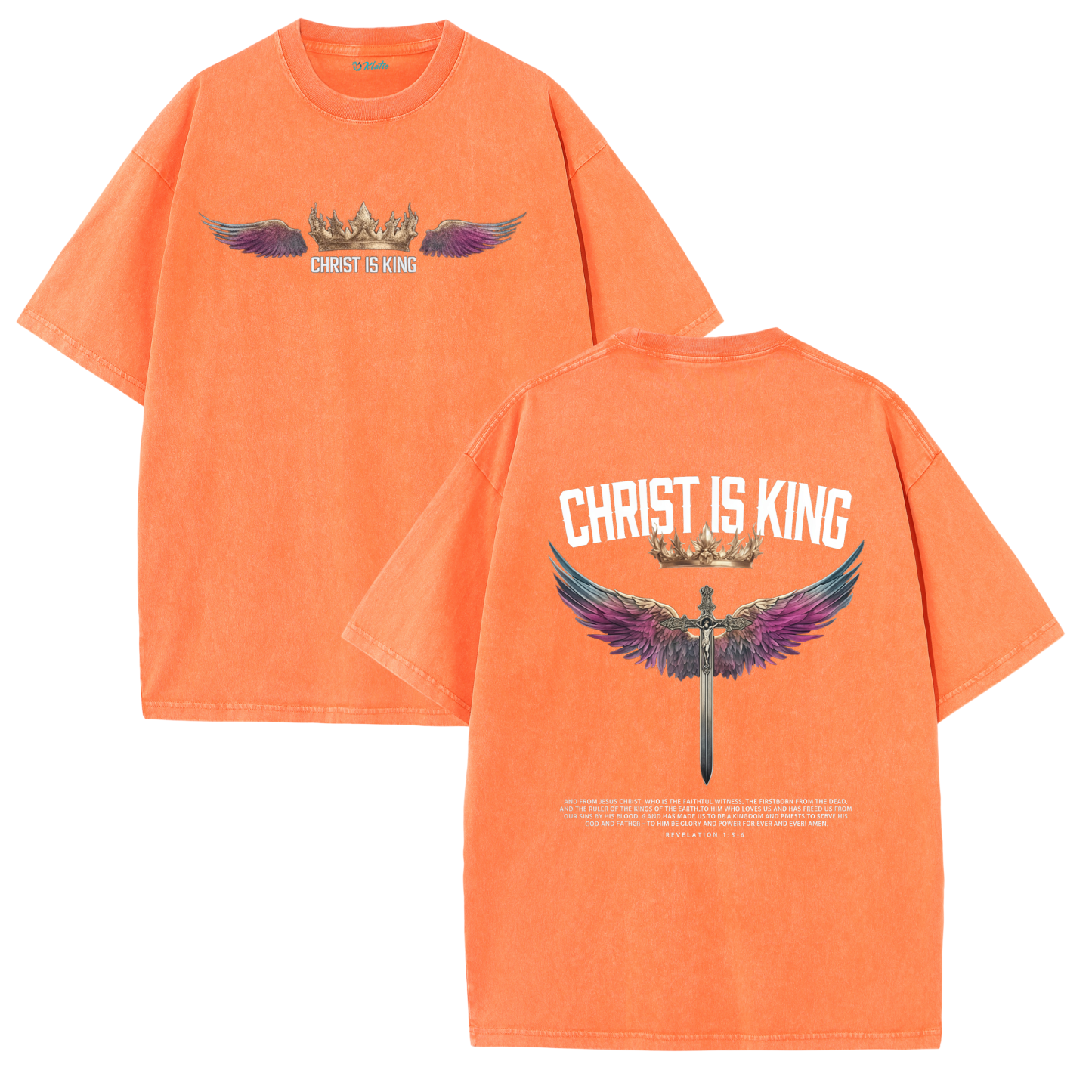 Christ Is King Shirt – Stand Strong in Faith | Vintage Washed Oversized Tee