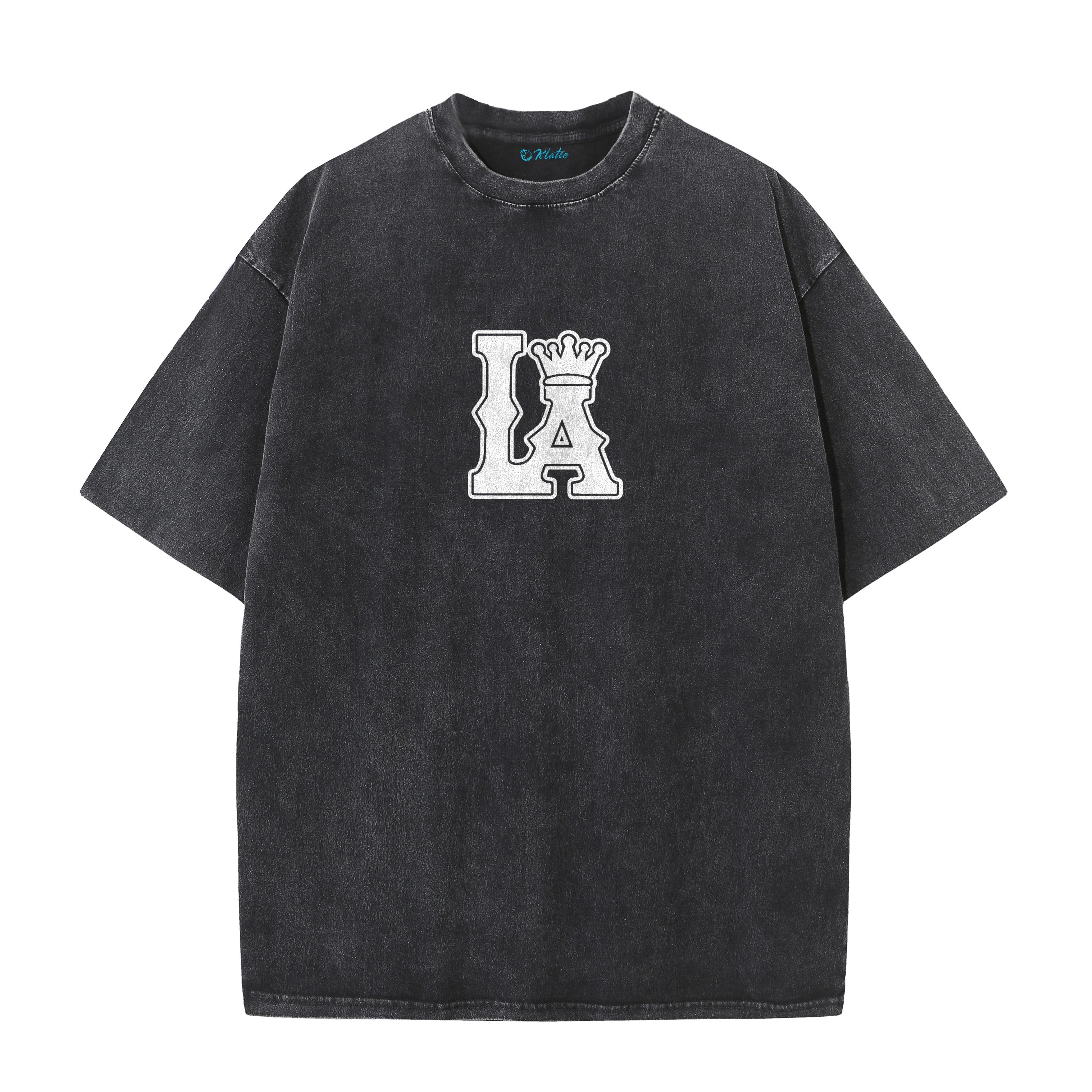 LA Letter Graphic Vintage Washed T-Shirt – Los Angeles Streetwear Unisex Tee