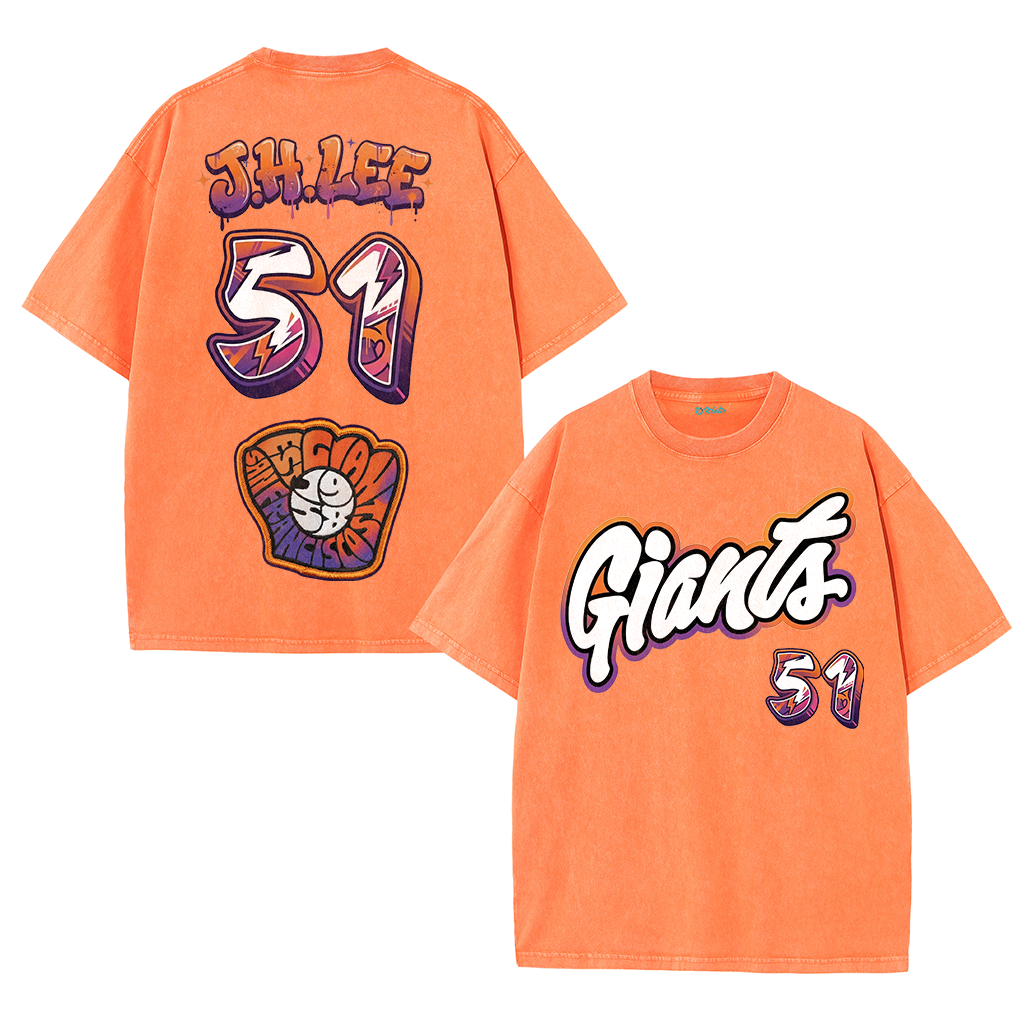 Giants Baseball 51 Tee – J.H. Lee Graphic Vintage Washed T-Shirt