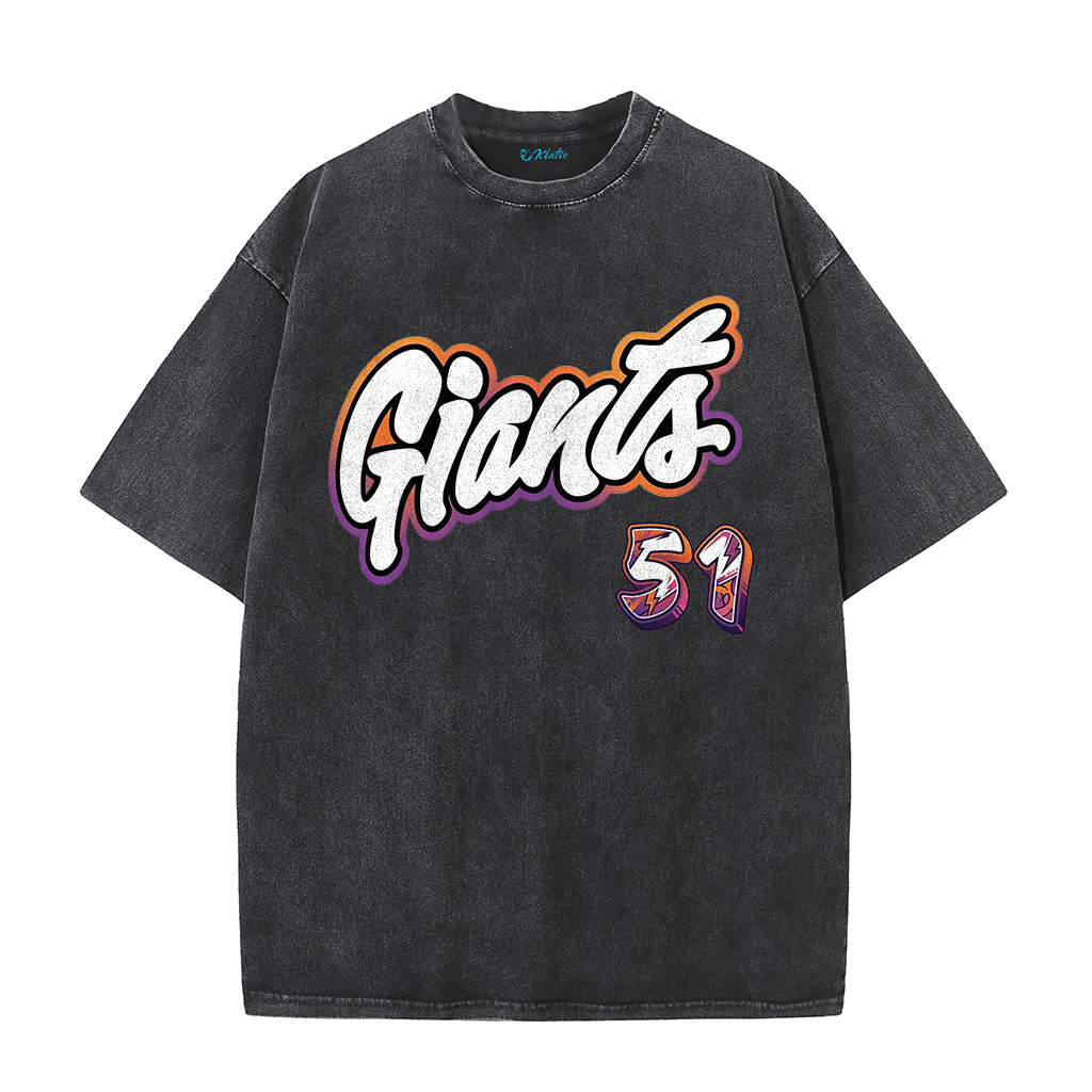 Giants Baseball 51 Tee – J.H. Lee Graphic Vintage Washed T-Shirt