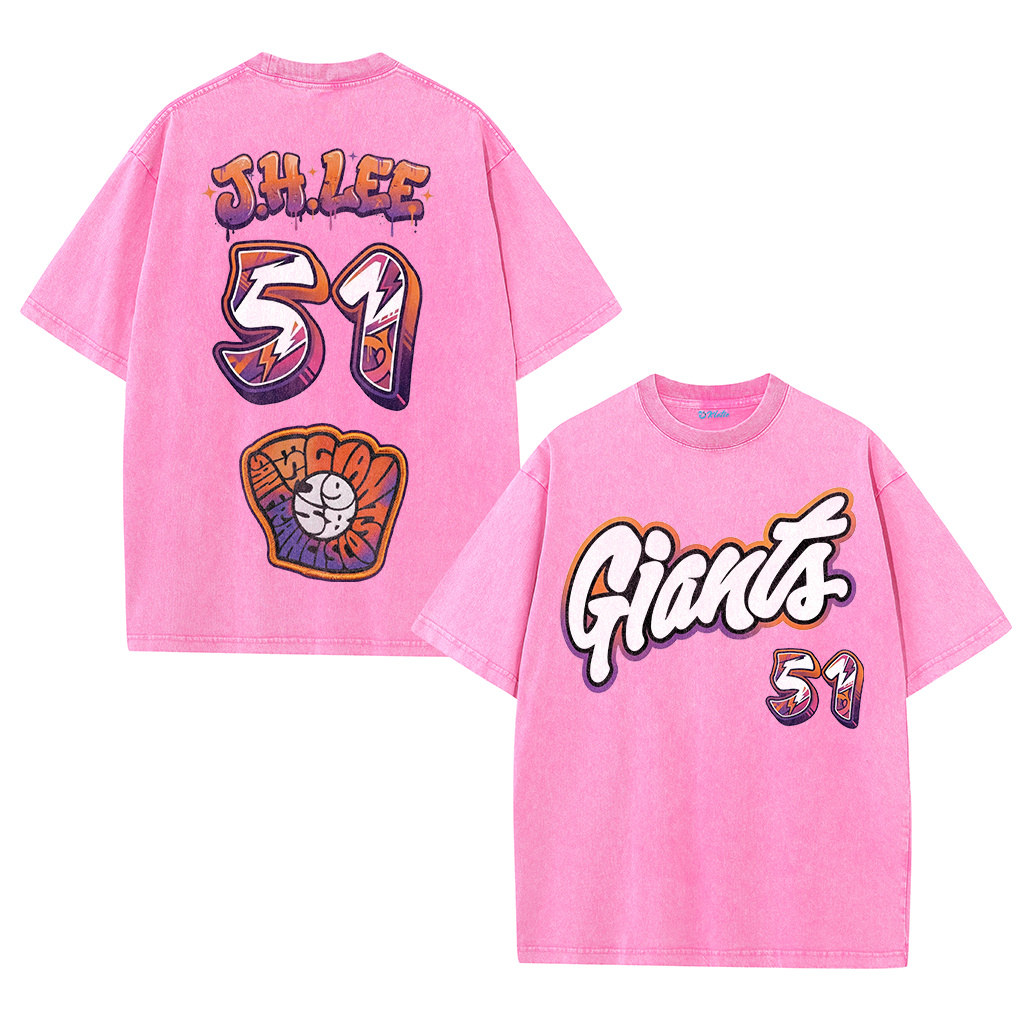 Giants Baseball 51 Tee – J.H. Lee Graphic Vintage Washed T-Shirt