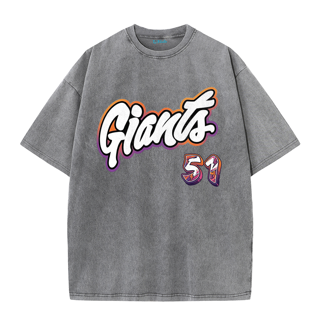 Giants Baseball 51 Tee – J.H. Lee Graphic Vintage Washed T-Shirt