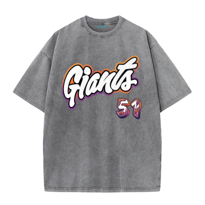 Giants Baseball 51 Tee – J.H. Lee Graphic Vintage Washed T-Shirt