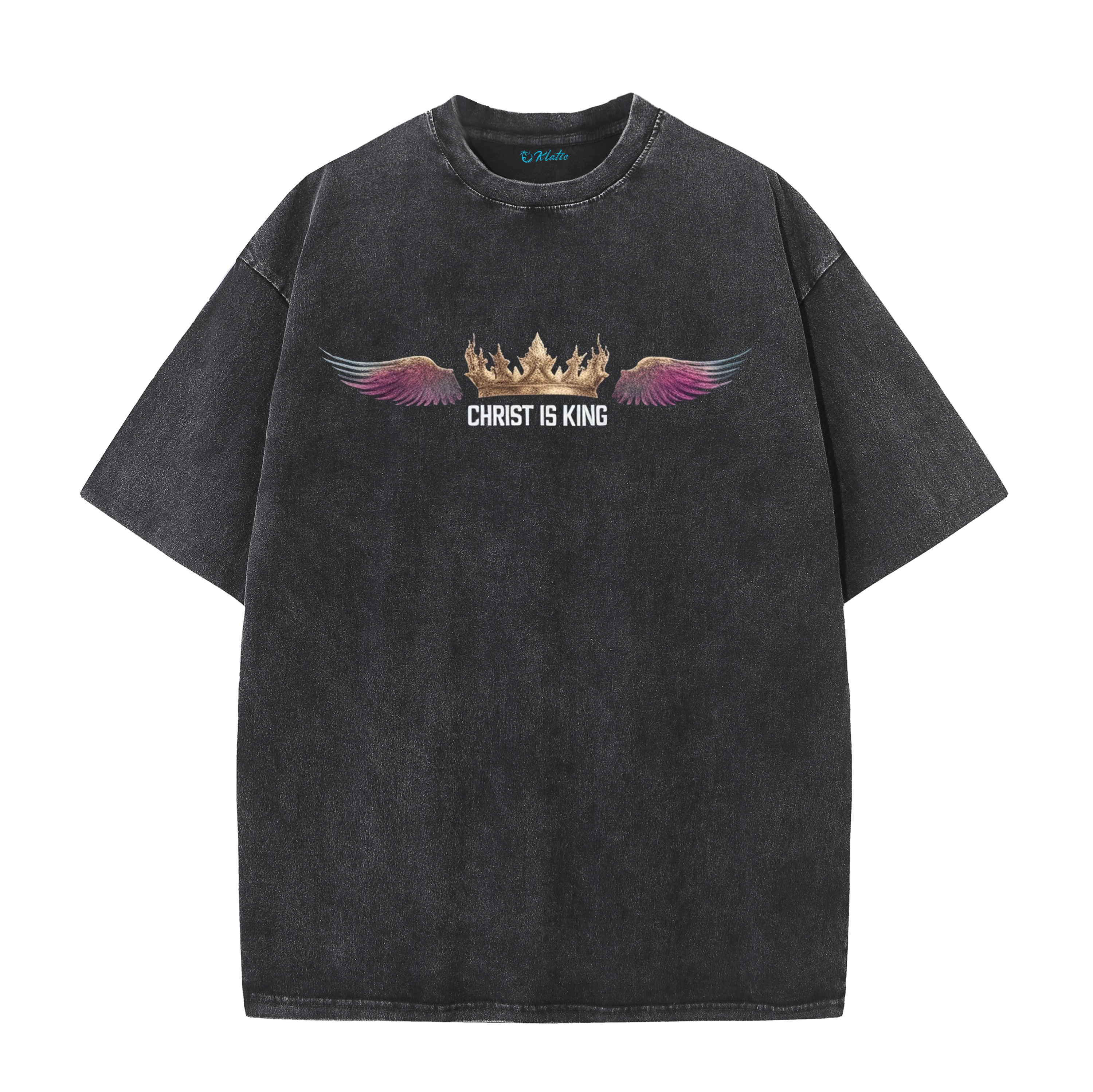 Christ Is King Shirt – Stand Strong in Faith | Vintage Washed Oversized Tee