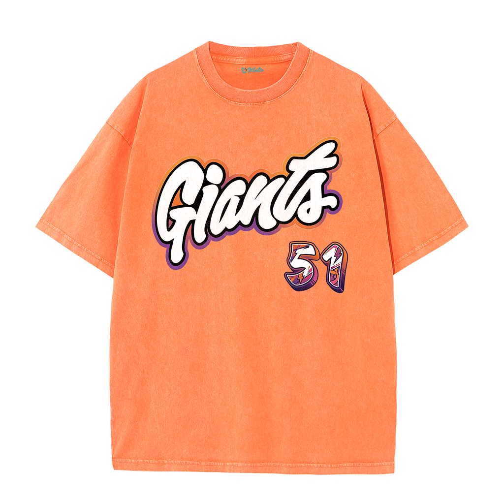 Giants Baseball 51 Tee – J.H. Lee Graphic Vintage Washed T-Shirt
