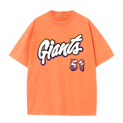 Giants Baseball 51 Tee – J.H. Lee Graphic Vintage Washed T-Shirt