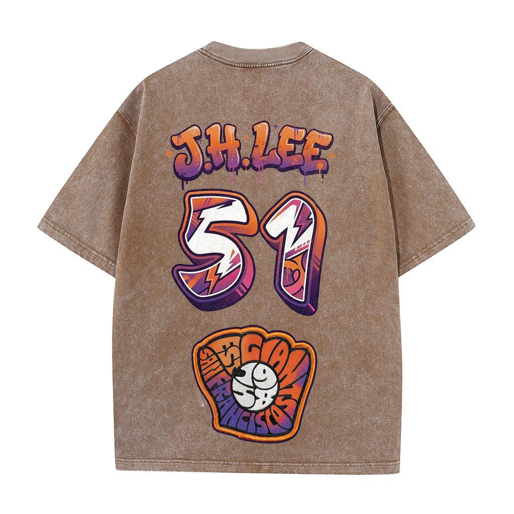 Giants Baseball 51 Tee – J.H. Lee Graphic Vintage Washed T-Shirt