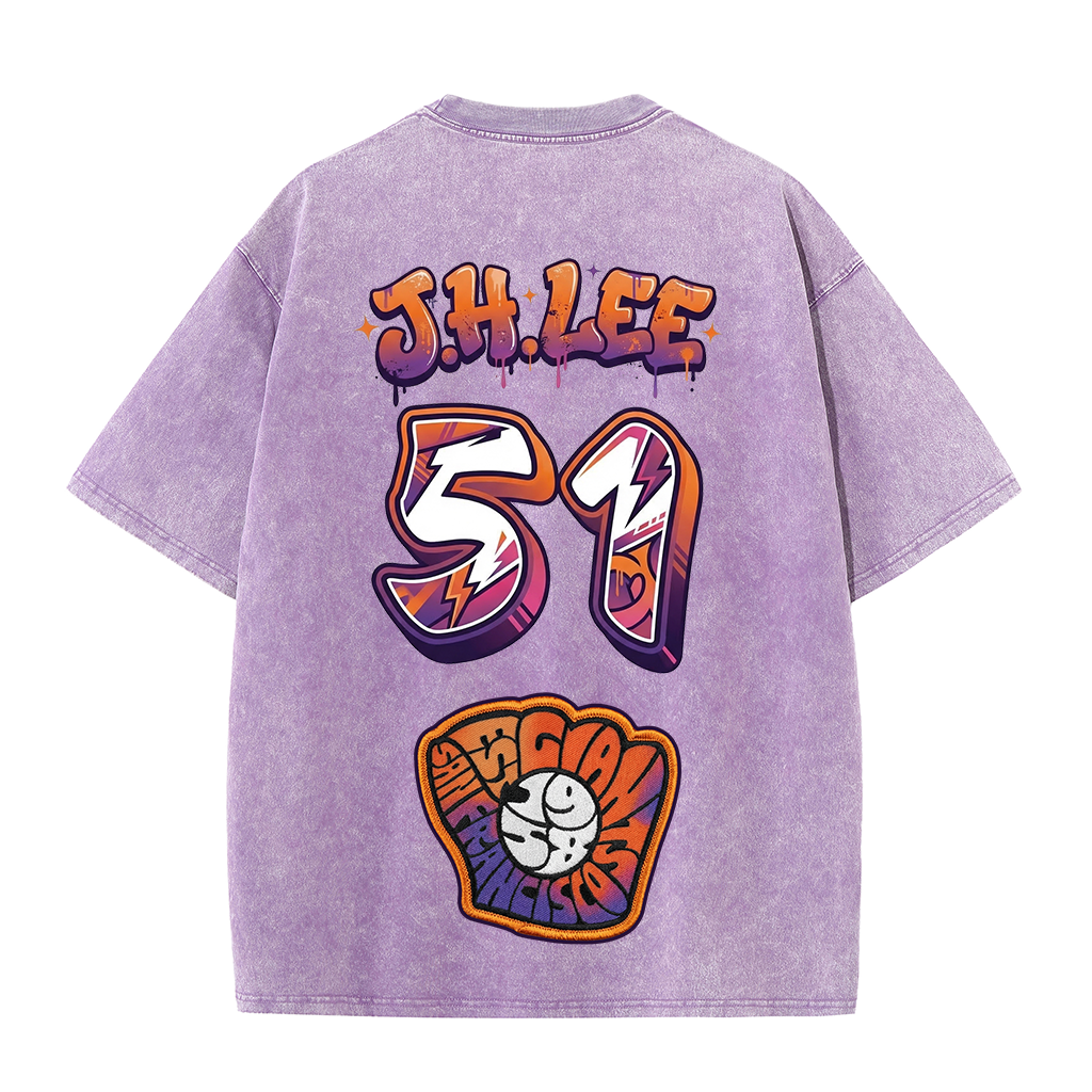 Giants Baseball 51 Tee – J.H. Lee Graphic Vintage Washed T-Shirt