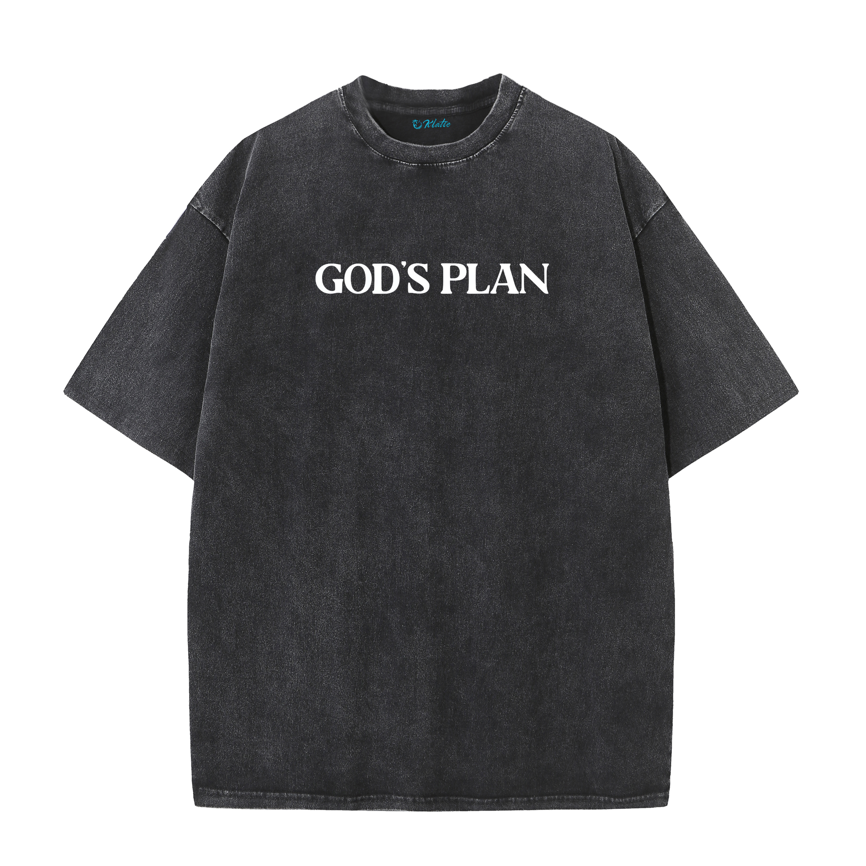 Your Plan vs God's Plan Washed Vintage Christian T-Shirt – Faith Graphic Oversized Tee