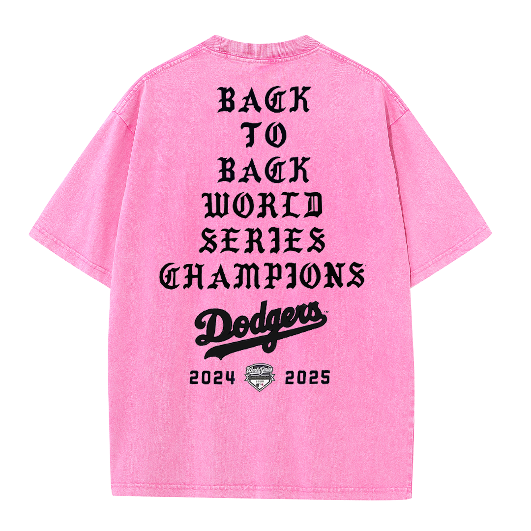 Back to Back Champions Vintage Washed T-Shirt – LA Born Raised Graphic Streetwear Tee
