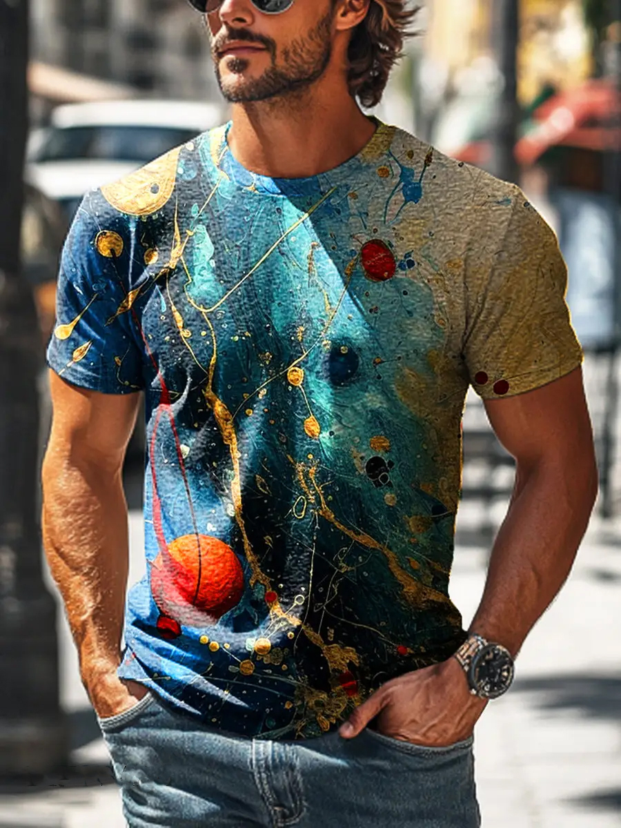 Gradient Color Block T-Shirt
