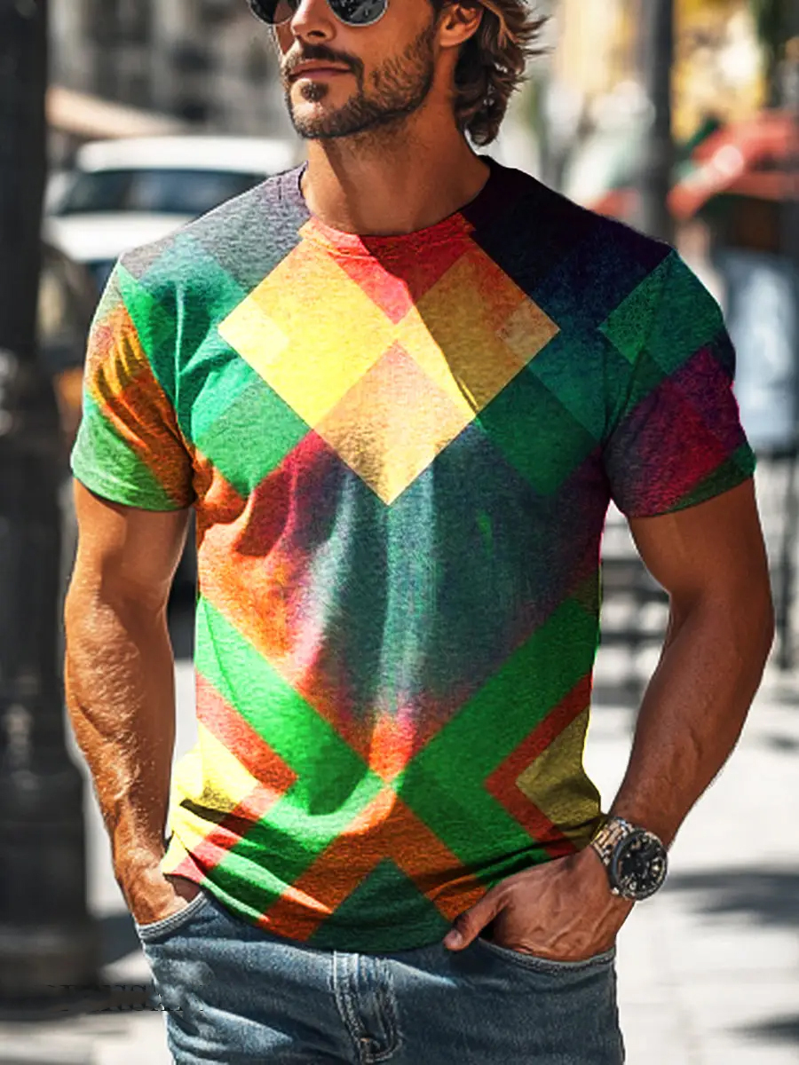Colorful Abstract Art Graphic T-Shirt