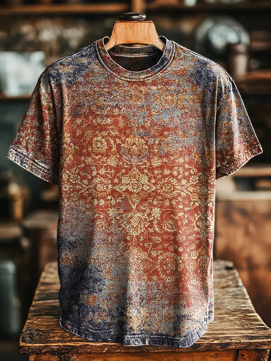 Retro Floral Print T-Shirt